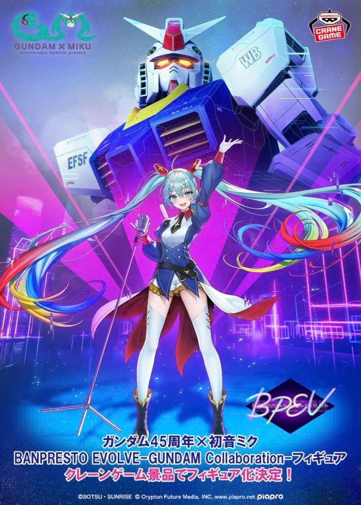 Hatsune Miku Gundam RX-78-02 Collaboration Banpresto EVOLVE