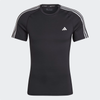  Áo Thun Adidas Tập Luyện 3 Sọc Techfit - Màu Đen 