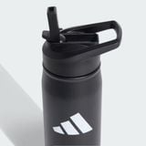  Bình Nước Adidas Kim Loại 600 ML Có Ống Hút - Màu Đen - KC6409 