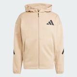  Áo Khoác Adidas Có Mũ Khóa Kéo Dọc Thân ZNE - Màu Kem - JF2445 