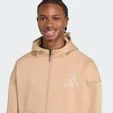  Áo Khoác Adidas Track Jacket Có Mũ Khóa Kéo Dọc Thân ZNE - Màu Kem - KC7904 
