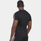  Áo Thun Adidas Tập Luyện 3 Sọc Techfit - Màu Đen 