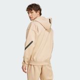  Áo Khoác Adidas Có Mũ Khóa Kéo Dọc Thân ZNE - Màu Kem - JF2445 