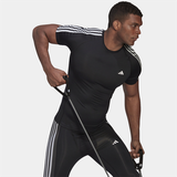 Áo Thun Adidas Tập Luyện 3 Sọc Techfit - Màu Đen 