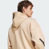  Áo Khoác Adidas Có Mũ Khóa Kéo Dọc Thân ZNE - Màu Kem - JF2445 