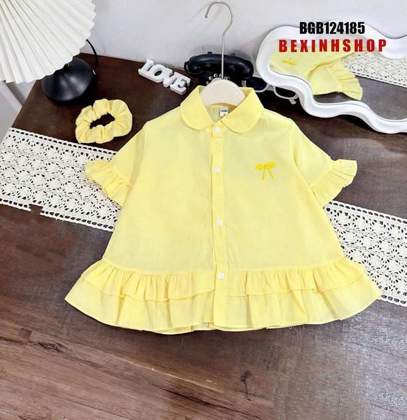 Áo sơ mi phối bèo dễ thương cho bé gái BGB124185