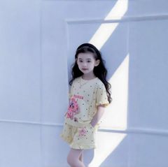 Bộ đùi chấm bi Baby Three phối bèo dễ thương cho bé gái BGB124138