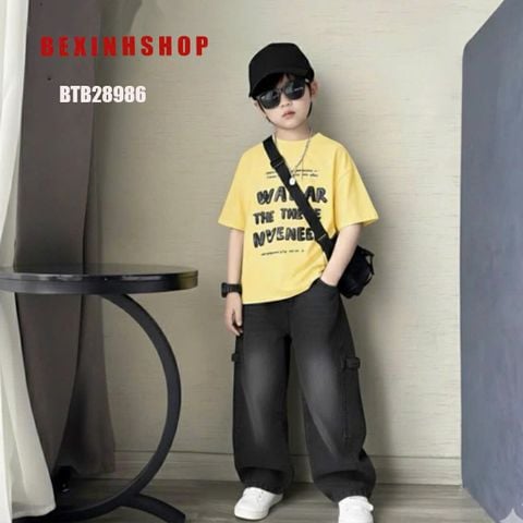 Set JEAN cho bé trai và gái in chữ SWEET cực ngầu cho bé BTB28985