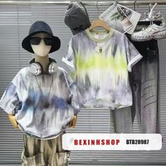 Áo thun cổ tròn QCCC loang màu cho bé trai BTB28987