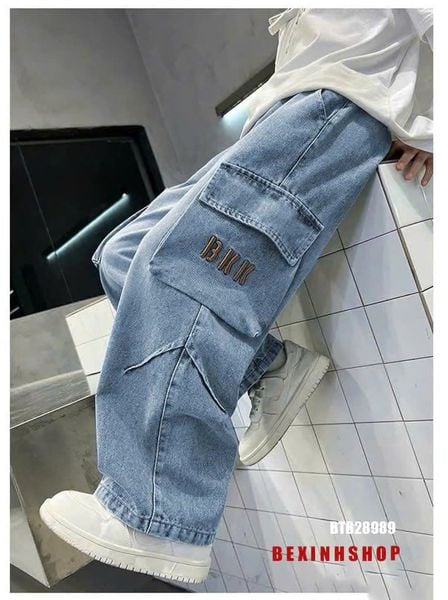 Quần jean suông túi hộp BKK cực ngầu cho bé trai BTB28989