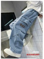Quần jean suông túi hộp BKK cực ngầu cho bé trai BTB28989