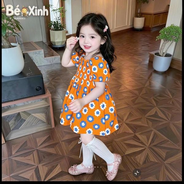 Đầm hoa dễ thương cho bé gái DGB292413