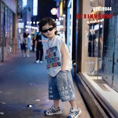 Set jean áo nón in chữ DONT CARE cực ngầu cho bé trai BTB28944