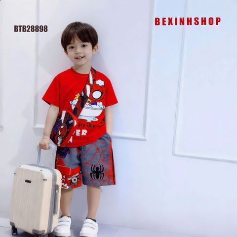 Set bé trai họa tiết (KÈM TÚI ĐEO)dễ thương cho bé trai BTB28897