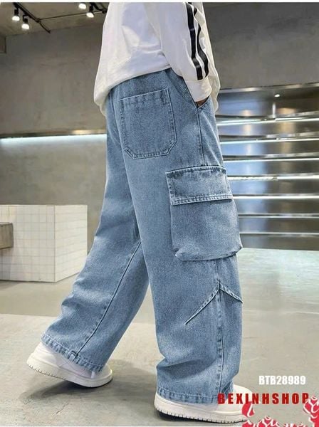Quần jean suông túi hộp BKK cực ngầu cho bé trai BTB28989