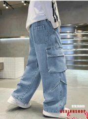 Quần jean suông túi hộp BKK cực ngầu cho bé trai BTB28989