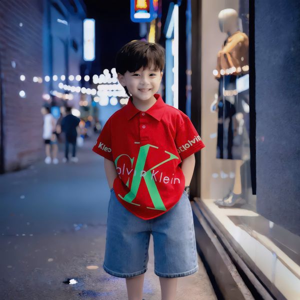 Set jeans CK dễ thương cho bé trai đi chơi BTB28228