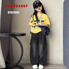 Set JEAN cho bé trai và gái in chữ SWEET cực ngầu cho bé BTB28985