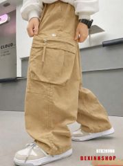 Quần kaki túi hộp dây kéo phom suông cực ngầu cho bé trai BTB28990