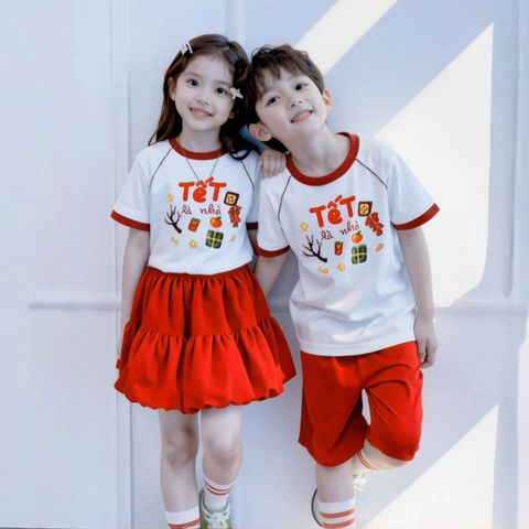 Bộ đồng phục bé trai & bé gái chủ đề TẾT BXG2121