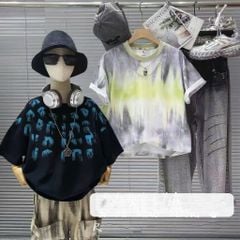 Áo thun cổ tròn QCCC loang màu cho bé trai BTB28987