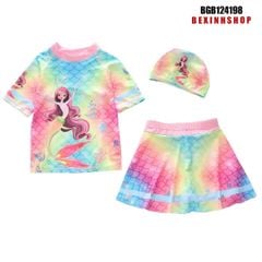 Set váy bơi liền chip (kèm nón) dễ thương cho bé gái BGB124198