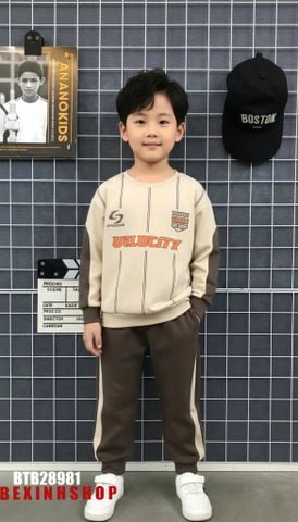 Set dài tay thể thao sọc SPEED Nano dễ thương cho bé trai BTB28981