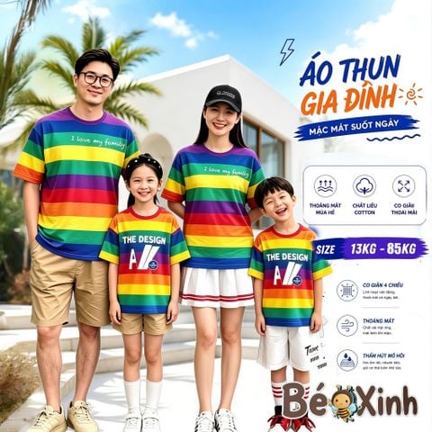 BST Áo ĐỒNG PHỤC GIA ĐÌNH Bé Trai, Bé Gái 