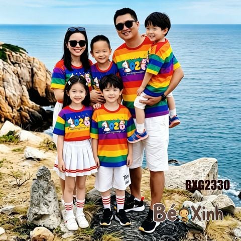 BST Áo ĐỒNG PHỤC GIA ĐÌNH Bé Trai, Bé Gái 
