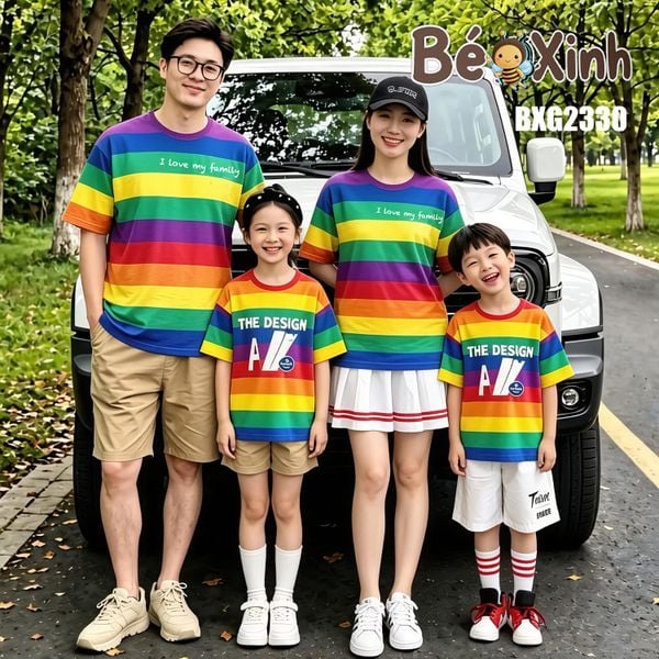 BST Áo ĐỒNG PHỤC GIA ĐÌNH Bé Trai, Bé Gái 