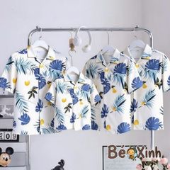 BST đồng phục áo sơ mi lụa / QUẦN VÁY cotton lạnh cho bé trai & bé gái đi biển BXG2356