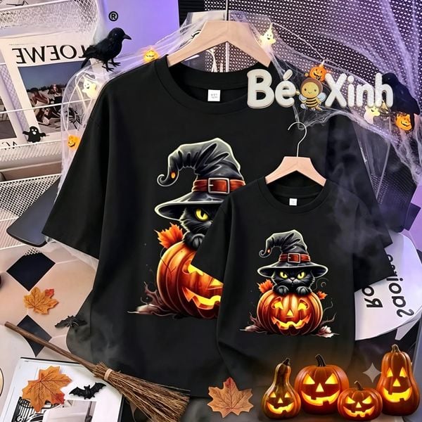 BST Áo Gia Đình Halloween nhà Bé Xinh cho bé trai, bé gái, bố mẹ mùa Halloween BXG2587