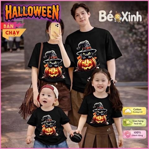 BST Áo Gia Đình Halloween nhà Bé Xinh cho bé trai, bé gái, bố mẹ mùa Halloween BXG2587