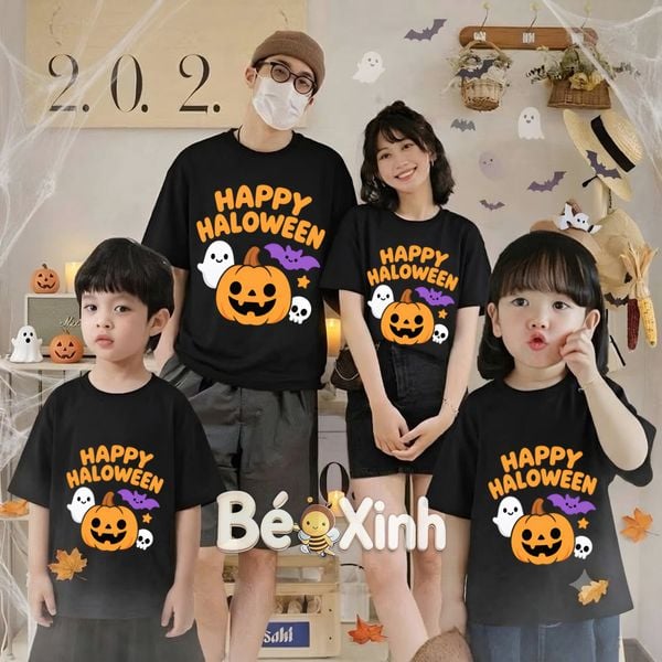 BST Áo Gia Đình Halloween nhà Bé Xinh cho bé trai, bé gái, bố mẹ mùa Halloween BXG2587