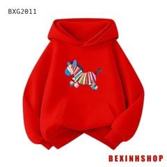 Áo Hoodie In Ngựa Cầu Vồng Dễ Thương Cho Bé Trai & Bé Gái Mùa Thu Đông BXG2011