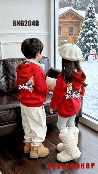 Áo Hoodie Hoạt Hình Zootopia Dễ Thương Cho Bé Trai & Bé Gái Mùa Thu Đông BXG2048