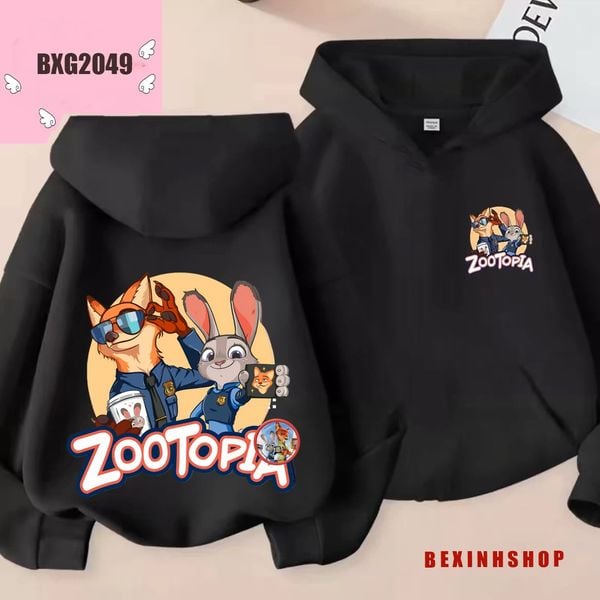 Áo Hoodie Hoạt Hình Zootopia Dễ Thương Cho Bé Trai & Bé Gái Mùa Thu Đông BXG2048