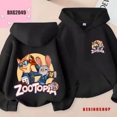 Áo Hoodie Hoạt Hình Zootopia Dễ Thương Cho Bé Trai & Bé Gái Mùa Thu Đông BXG2048