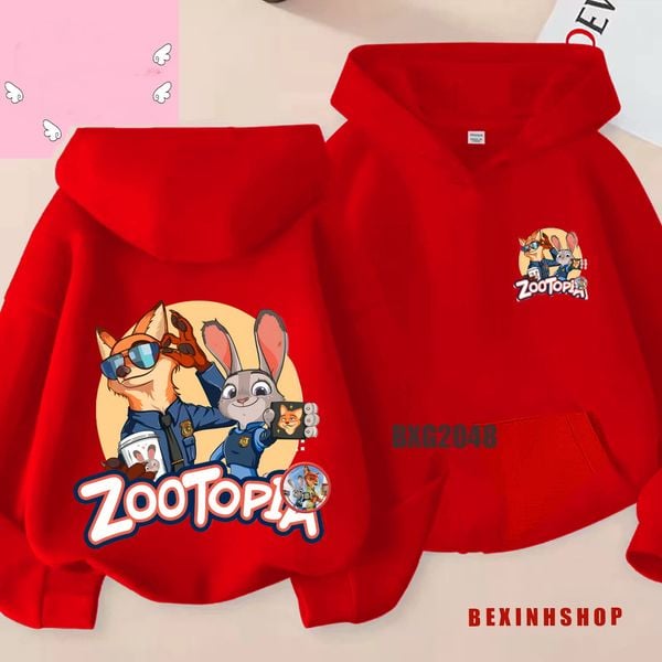 Áo Hoodie Hoạt Hình Zootopia Dễ Thương Cho Bé Trai & Bé Gái Mùa Thu Đông BXG2048