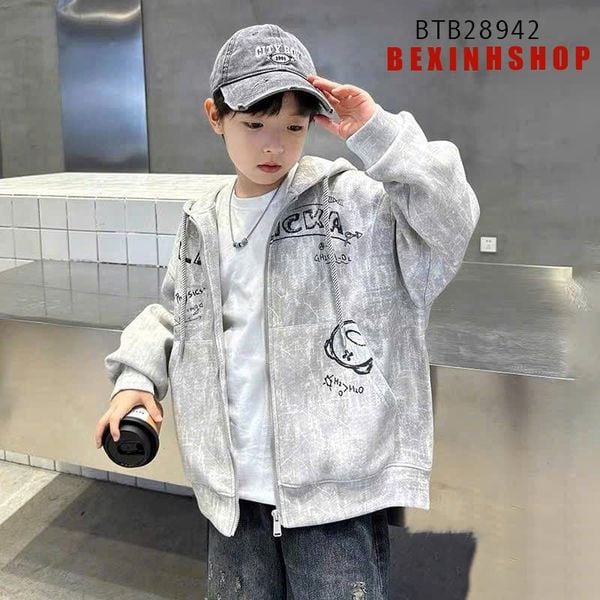 Áo khoác Gấu loang màu cực ngầu cho bé trai BTB28942