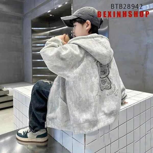 Áo khoác Gấu loang màu cực ngầu cho bé trai BTB28942