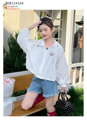 Áo khoác gió nơ dễ thương cho bé gái BGB124163