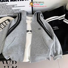 Áo khoác phối sọc thể thao dễ thương cho bé trai và bé gái BTB28931