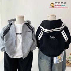 Áo khoác phối sọc thể thao dễ thương cho bé trai và bé gái BTB28931