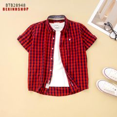 Áo sơ mi sọc caro dễ thương cho bé trai BTB28948