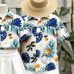 BST đồng phục áo sơ mi lụa / QUẦN VÁY cotton lạnh cho bé trai & bé gái đi biển BXG2356