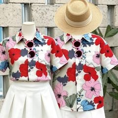 BST đồng phục áo sơ mi lụa / QUẦN VÁY cotton lạnh cho bé trai & bé gái đi biển BXG2356