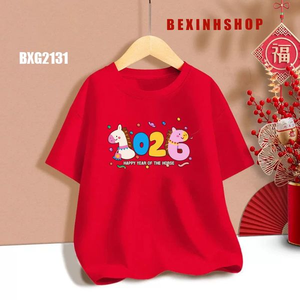 [TẾT 2026] Gia Đình - Áo thun dễ thương cho bé trai & bé gái mùa TẾT BXG2129