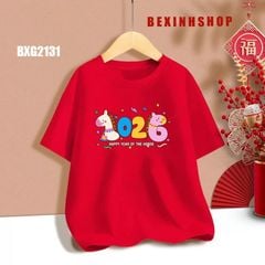 [TẾT 2026] Gia Đình - Áo thun dễ thương cho bé trai & bé gái mùa TẾT BXG2129