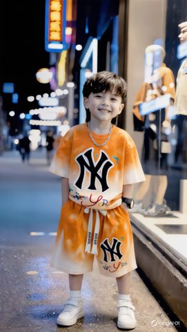 Set bé trai NY loang dễ thương cho bé trai BTB28901